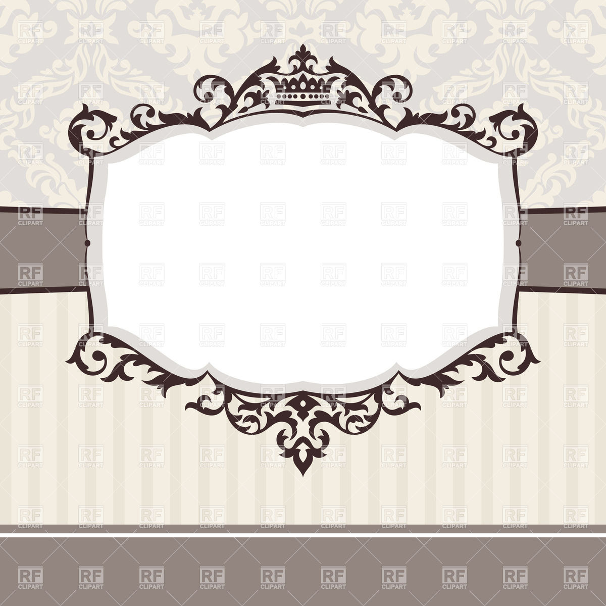 1200x1200 Abstract Cute Decorative Vintage Frame Vector Image Of Borders