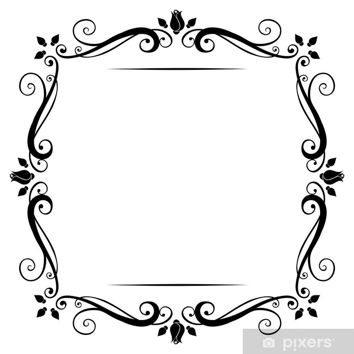 700x700 Vintage Frame Vector Illustration Wall Mural