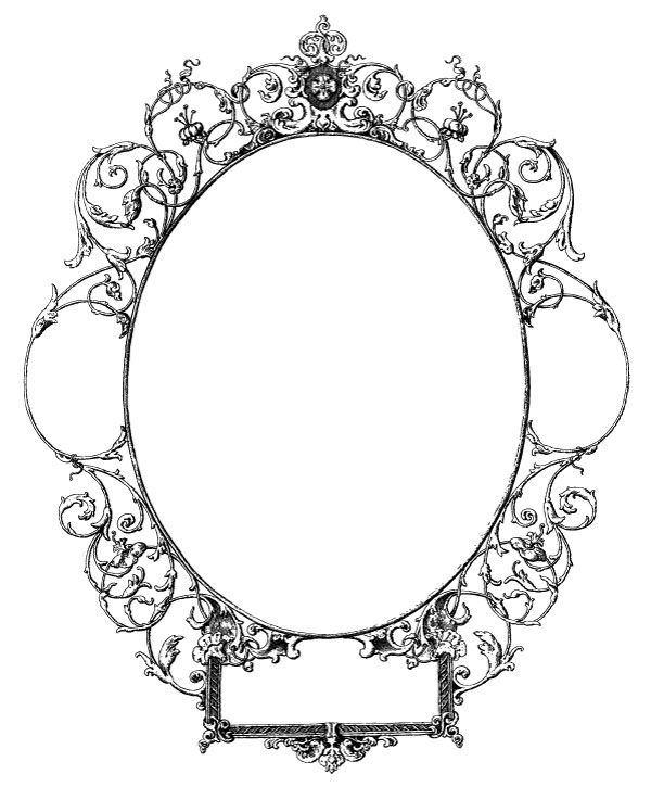 600x725 Massive Collection Of Vintage Vector Graphics Floral Borders