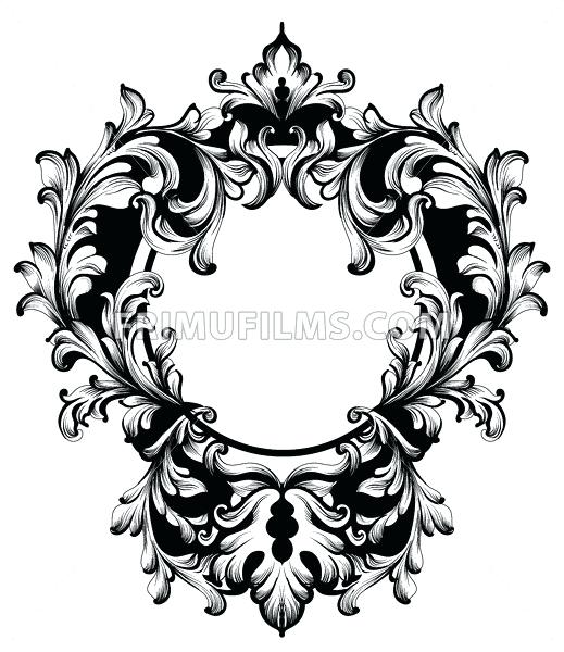 519x600 Simple Vintage Frame Vector Png Floral Free Circle Classic Rich