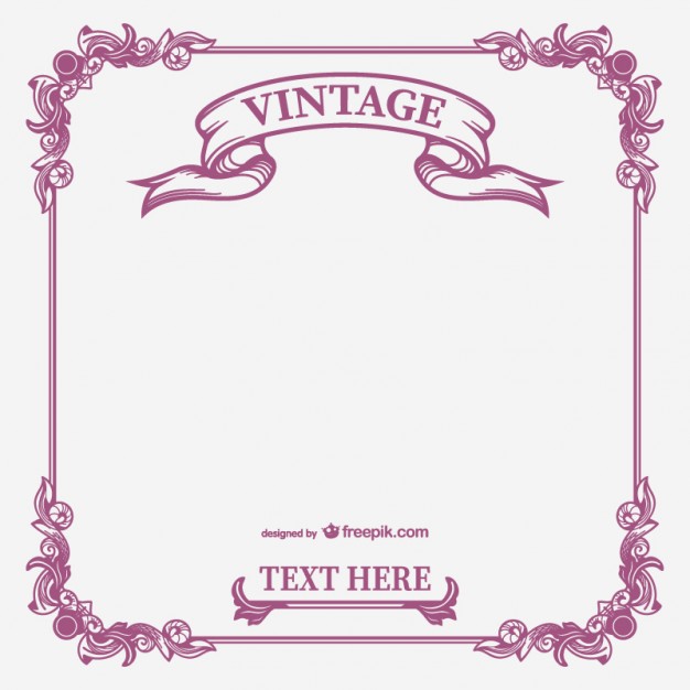 626x626 Vintage Calligraphic Frame Free Vector