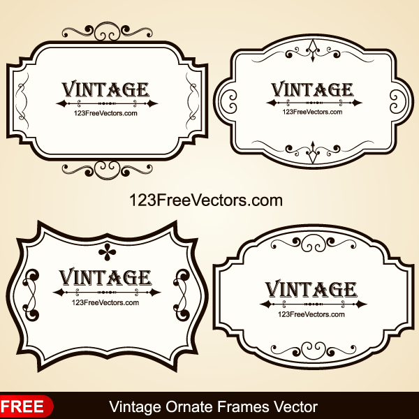 600x600 Vintage Ornate Frames Vector Free Vectors Ui Download