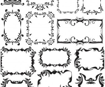 336x280 Vintage Decorative Frames Vector Free Download