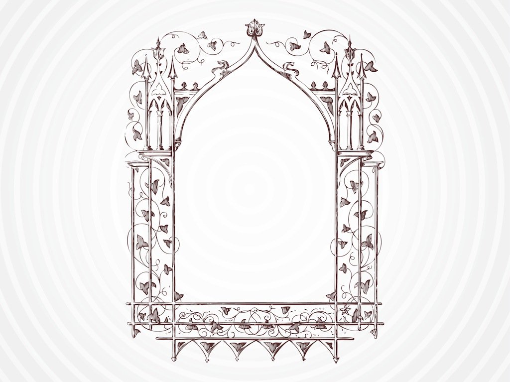 1024x767 Antique Frame Vector Art Graphics