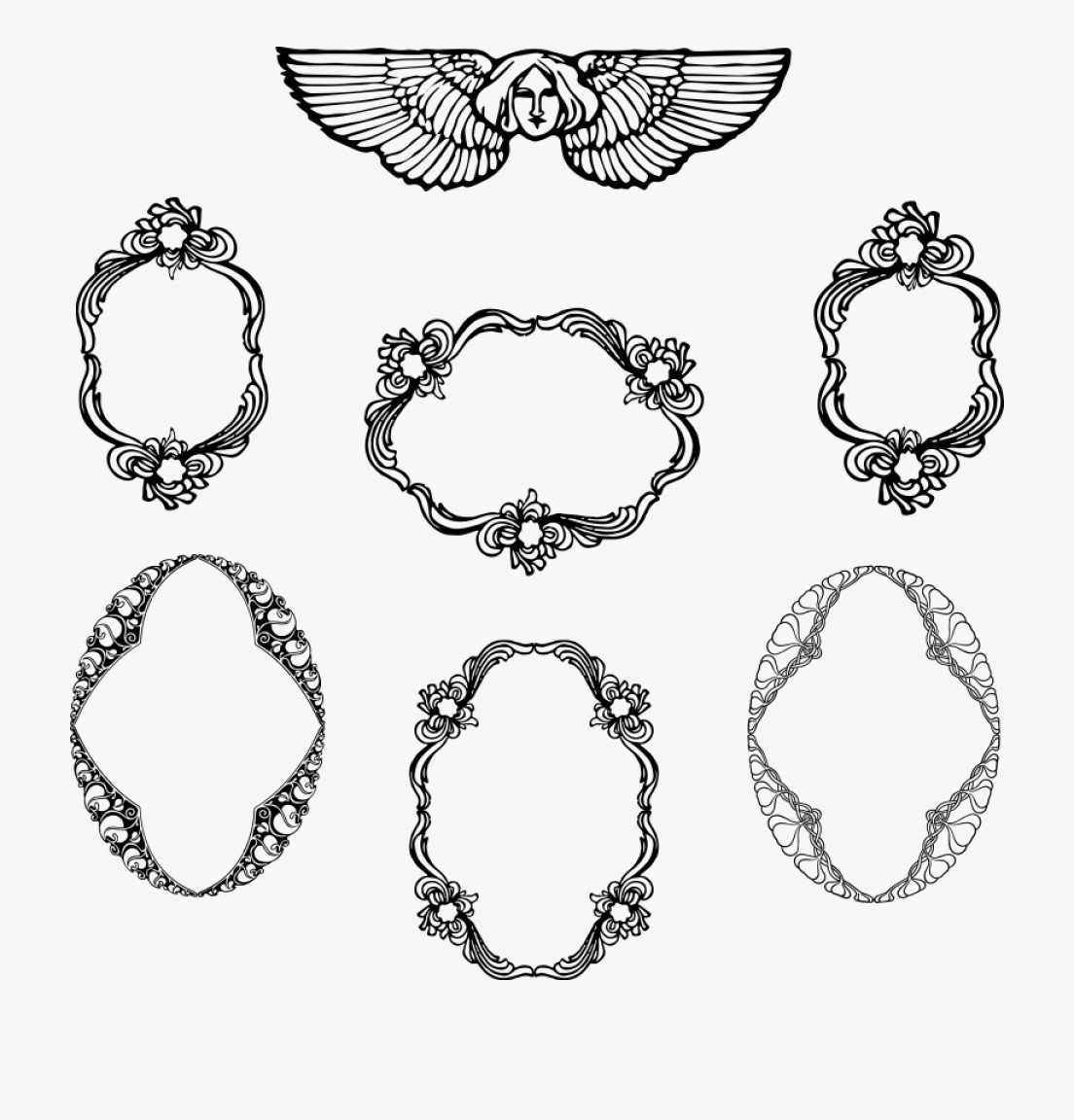 1104x1152 Bojjmi Decorative Vintage Frame Vector Png For Free Soidergi