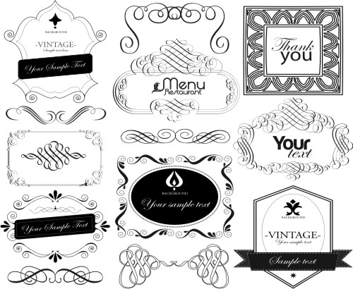 500x410 Vintage Frame Decoration Vector