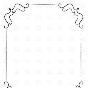 300x300 Ornamental Vintage Frame Vector Illustration In Black And White