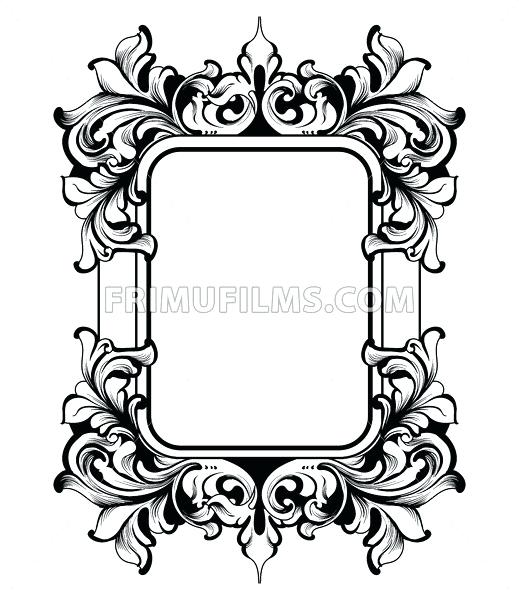519x600 Vintage Frame Vector Clipart Free Download Png Cdr Art Downloads
