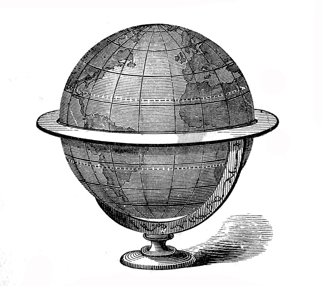 1350x1200 Vintage Globe Clipart