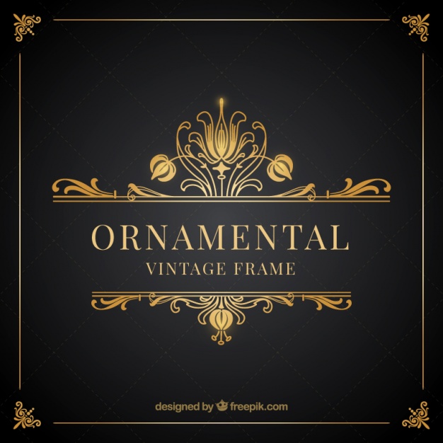 626x626 Ornamental Vintage Golden Frame Vector Free Download