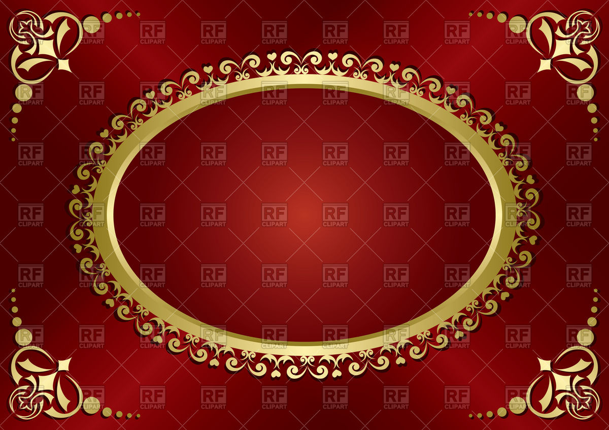 1200x848 Red Vintage Greeting Card With Gold Frame Vector Image Of Holiday