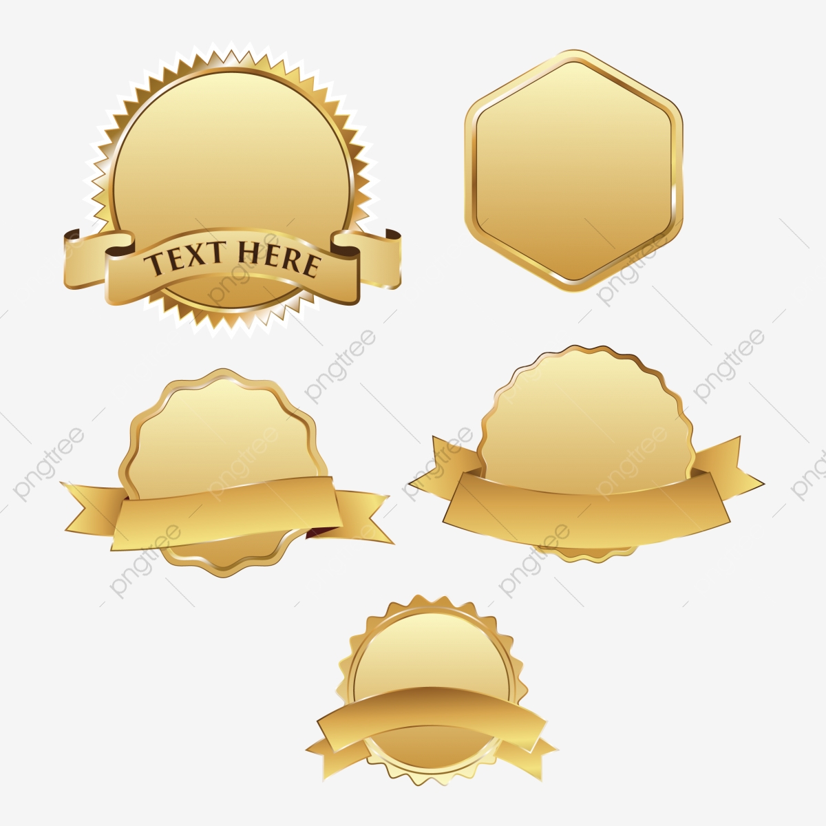 1200x1200 Vintage Gold Frame Label, Gold Vector, Frame Vector, Ribbon Png