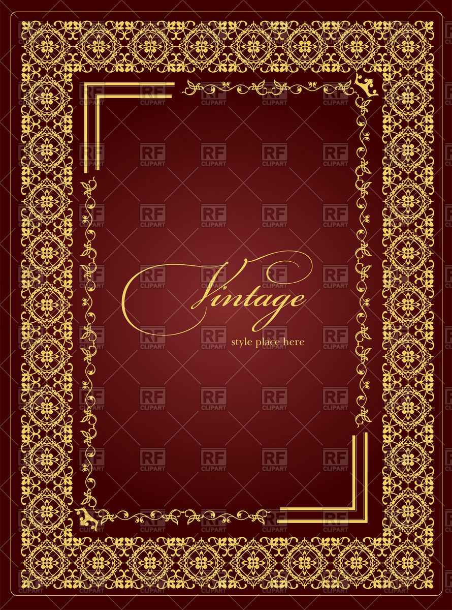 890x1200 Vintage Golden Frame