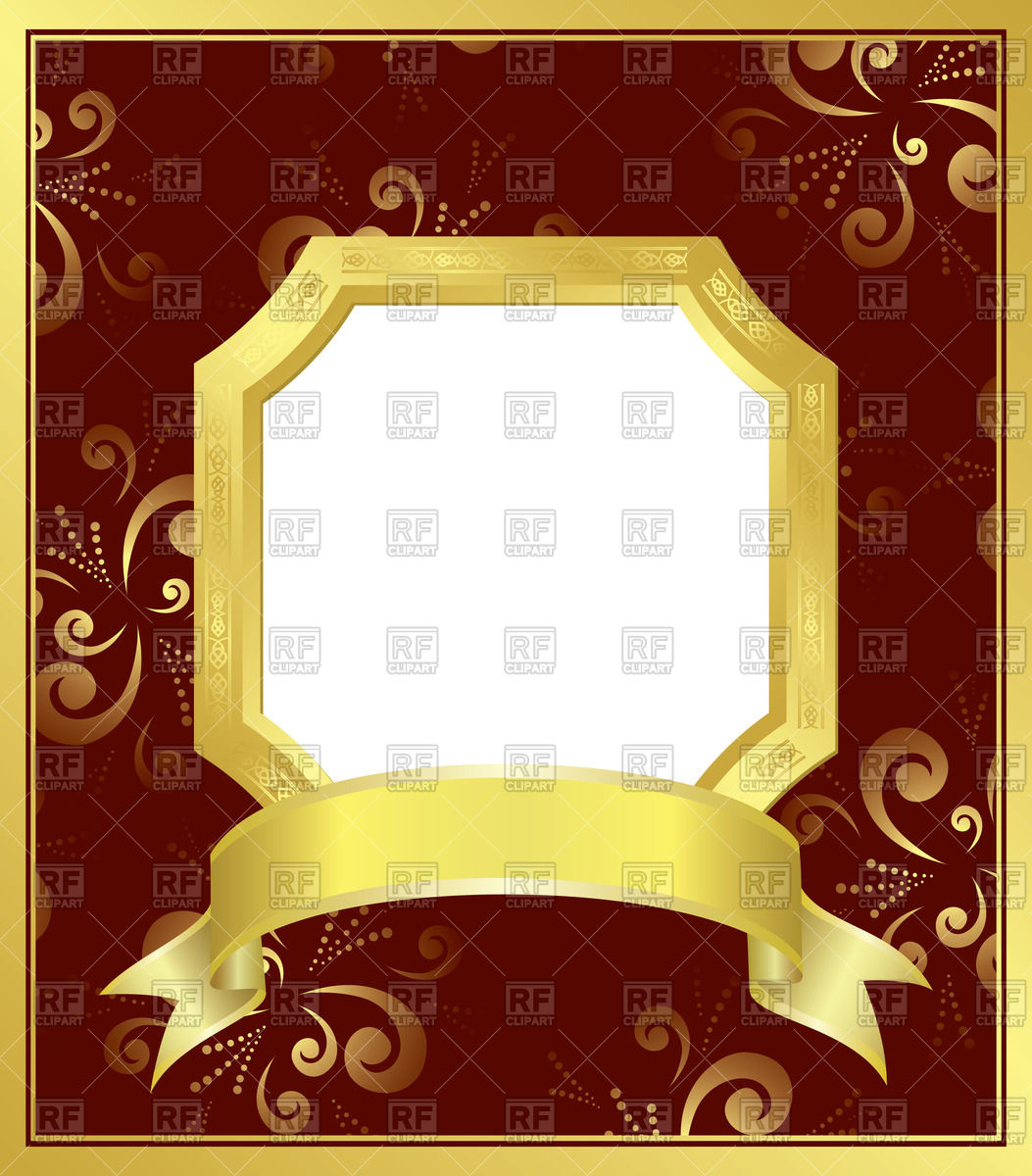 1053x1200 Vintage Luxurious Golden Frame Vector Image Of Borders And Frames