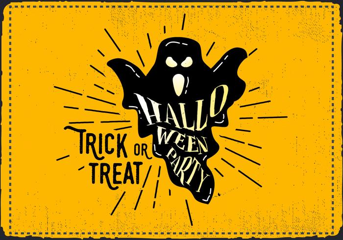 700x490 Free Vintage Halloween Ghost Vector Illustration