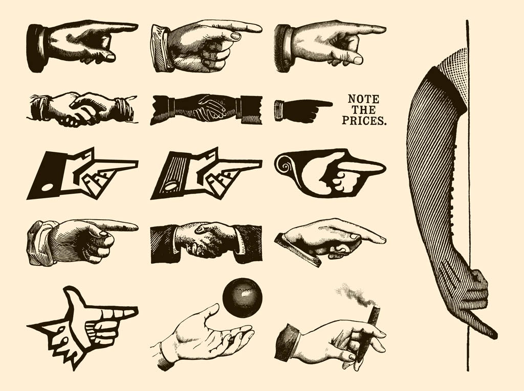 Vintage Hand Vector At Collection Of Vintage Hand Vector Free For Personal Use 4357