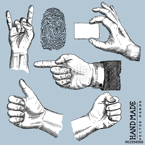 500x500 Vector Vintage Hands Stock Image And Royalty Free Vector