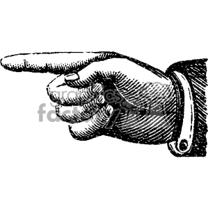 300x300 Vintage Hand Pointing Right Vector Vintage Vector Art Gf