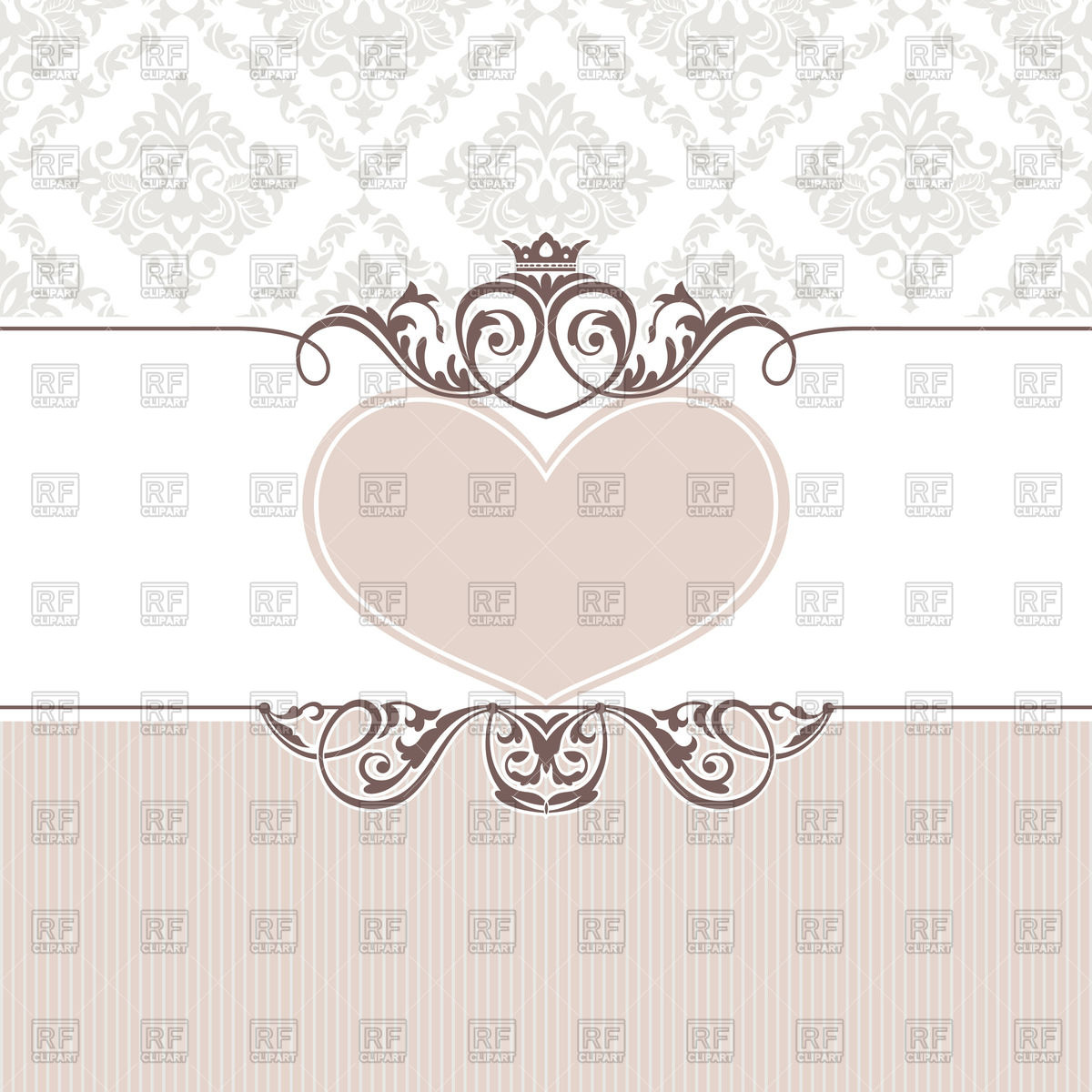 1200x1200 Ornate Vintage Frame With Heart Vector Image Of Borders And Frames