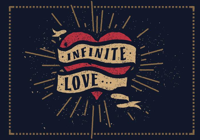 700x490 Vintage Heart Vector Illustration