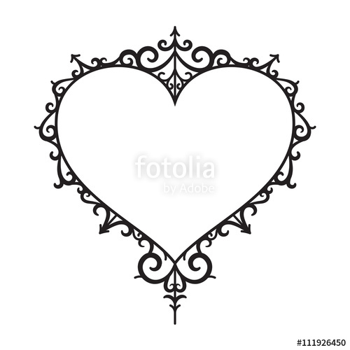 500x500 Graphic Vintage Heart, Vector Stock Image And Royalty Free Vector