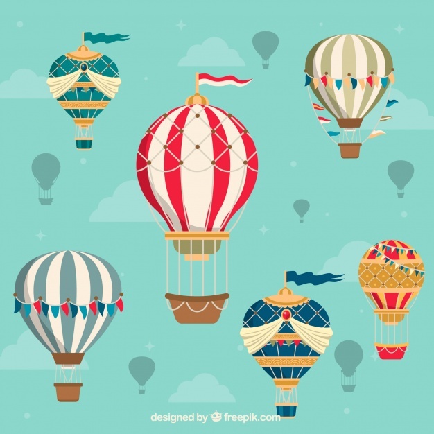 Vintage Hot Air Balloon Vector at Vectorified.com | Collection of ...