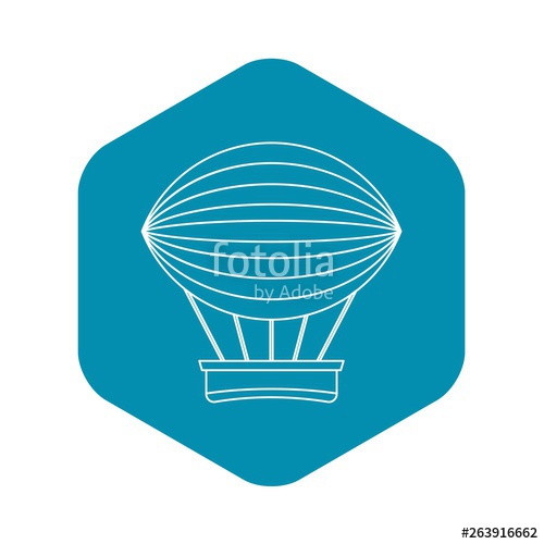 500x500 Vintage Hot Air Balloon Icon Outline Illustration Of Vintage Hot