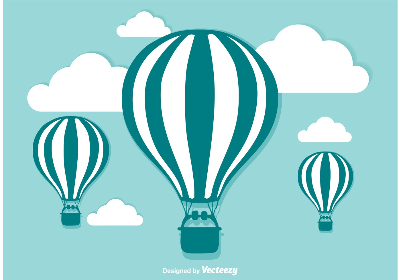 1400x980 Hot Air Balloon Vector Illustration