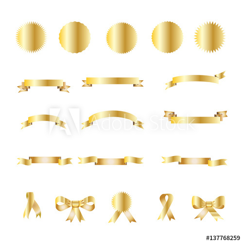 500x500 Ribbon Gold Ribbon Label, Medal, Bow Tie Icon, Label Ribbon