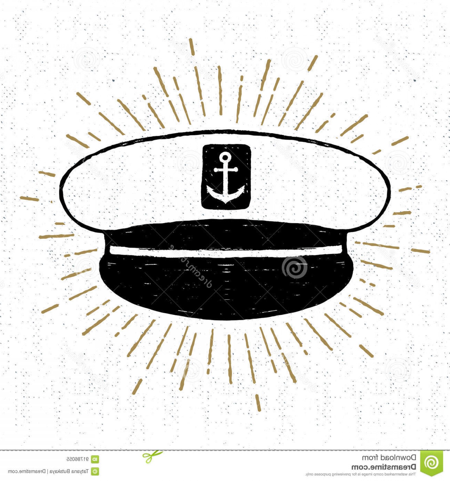 1560x1668 Stock Illustration Hand Drawn Vintage Icon Textured Captain Hat