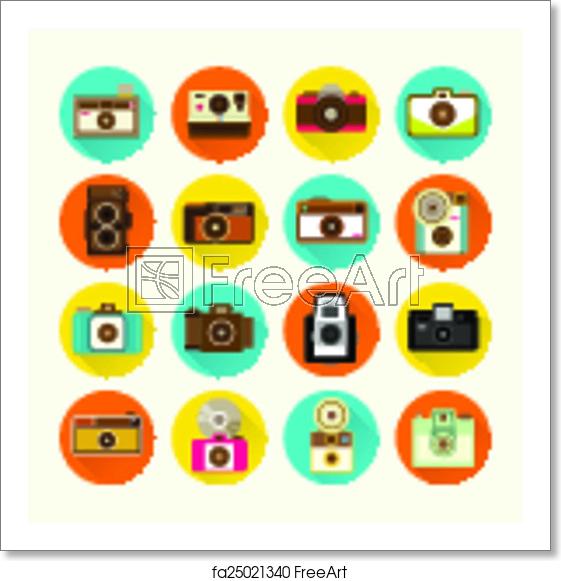 561x581 Free Art Print Of Vintage Camera Icon Vector Design Freeart