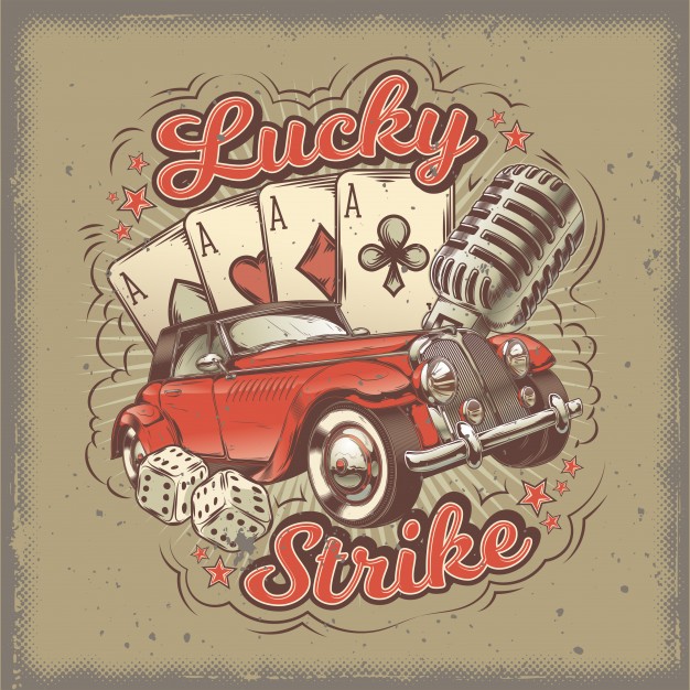 Vector Grunge Vintage Illustration, Poster With Four Card Aces 626x626 Vector Grunge Vintage Illustration, Poster With Four Card Aces