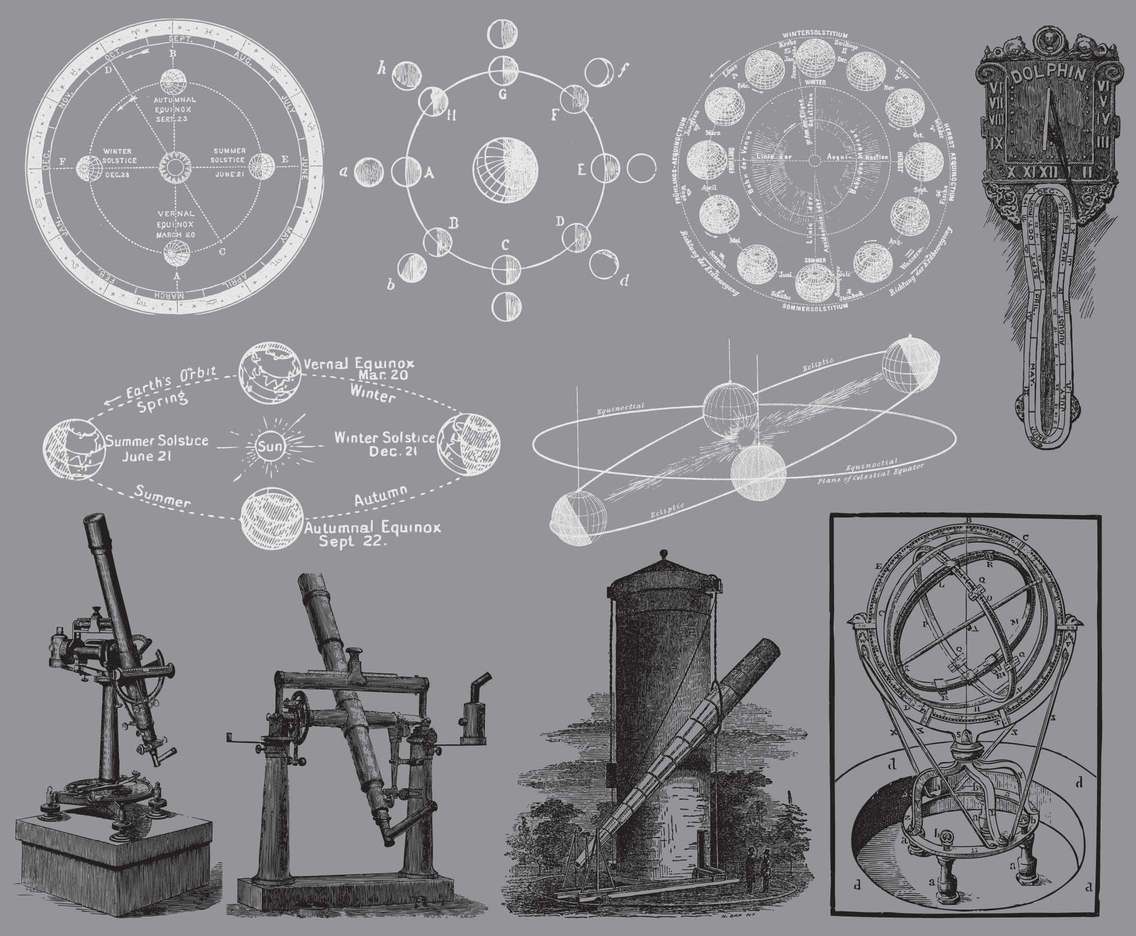 Vintage Astronomy Illustrations Vector Art Graphics 1136x936 Vintage Astronomy Illustrations Vector Art Graphics