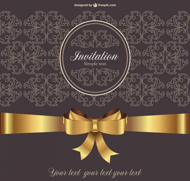 626x596 Vintage Invitation Free Vector