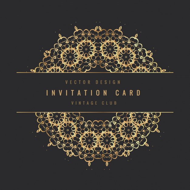 626x626 Vintage Invitation Card Vector Free Download