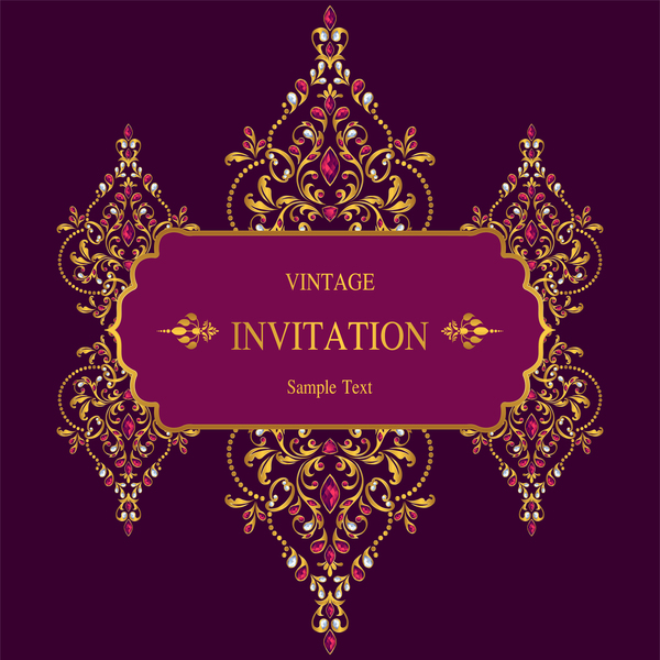 600x600 Vintage Invitation Card Template Luxury Vector Free Download
