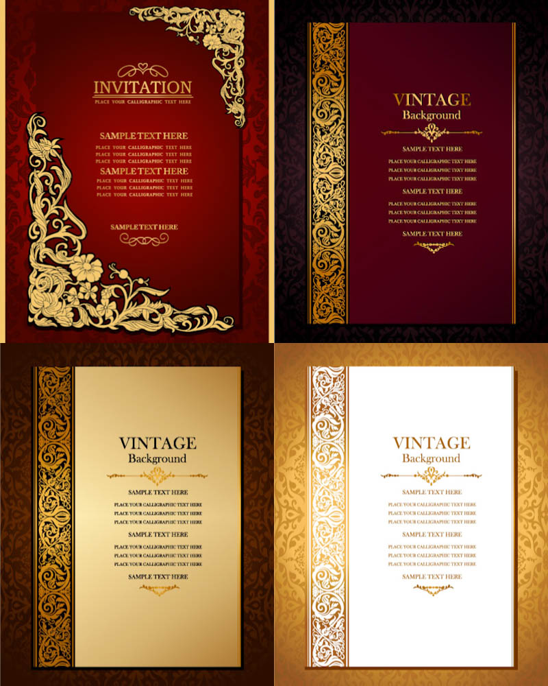 800x1000 Vintage Invitation Cover Vector Free Vectors Images
