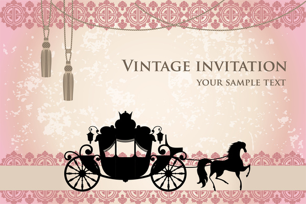 600x401 Vintage Wedding Invitation Free Vector In Adobe Illustrator