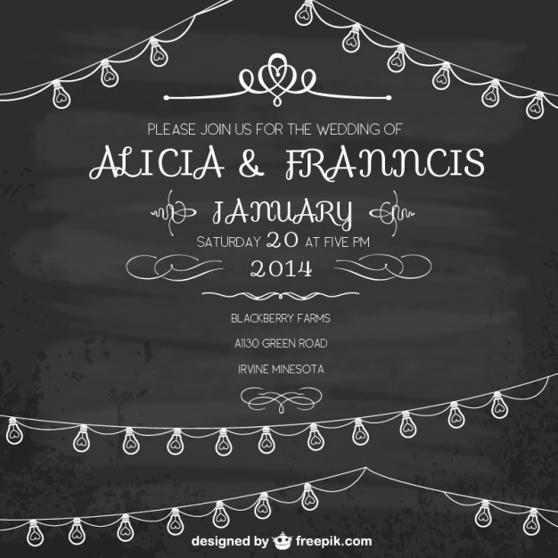 626x626 Vintage Wedding Invitation Vector Free Download