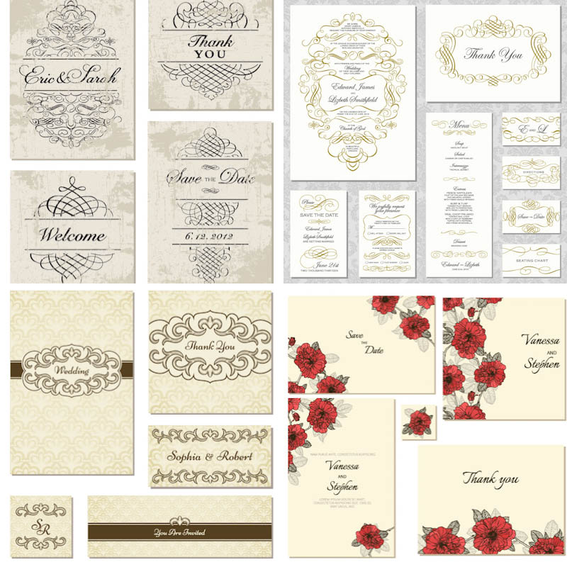 800x800 Vintage Wedding Invitation Vector Free Vectors Images