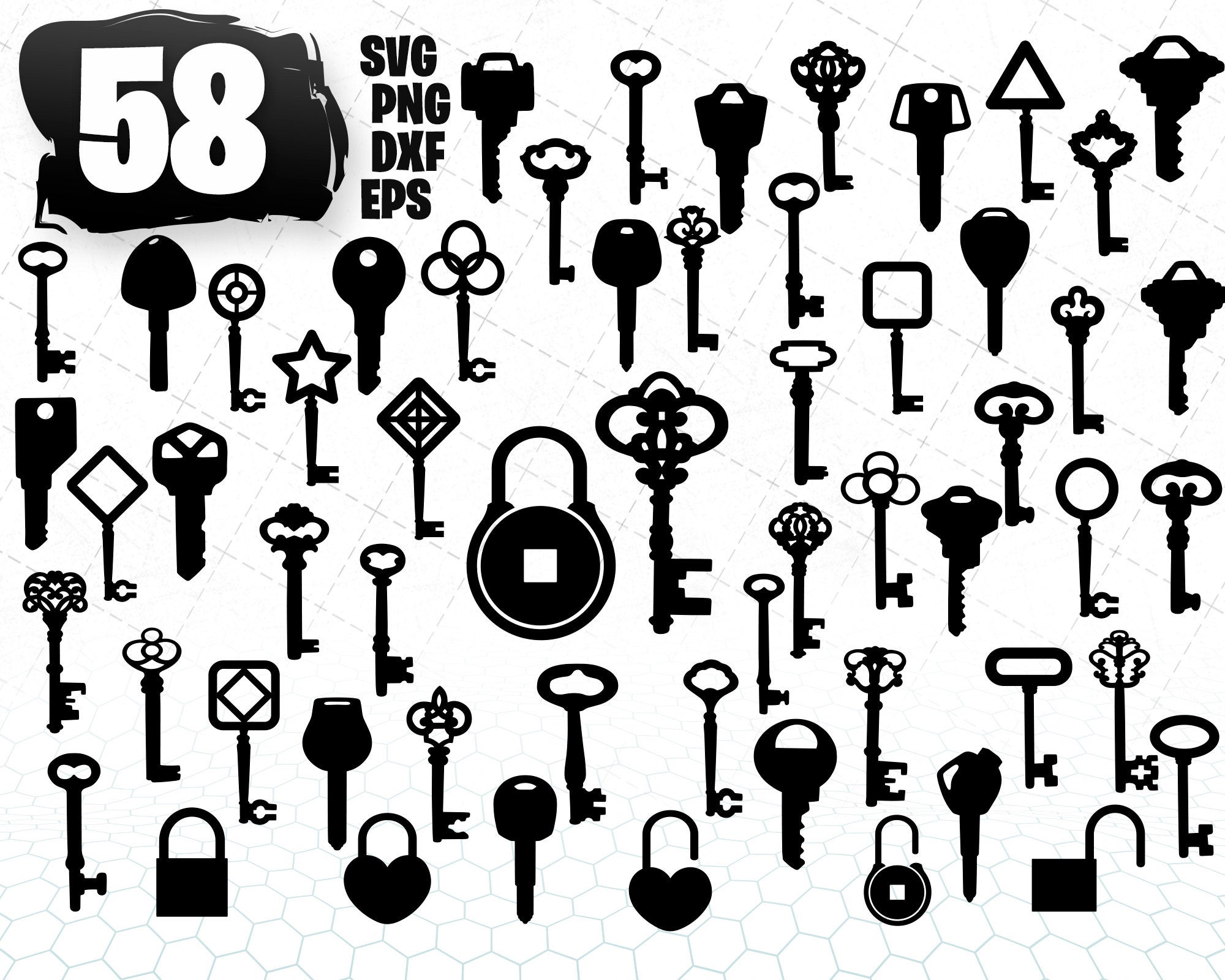 2000x1600 Antique Key Vector Etsy