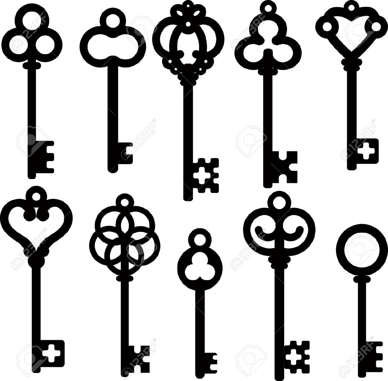 1300x1277 Stock Vector Let's All Cut Key Drawings, Key Design, Key Tattoos