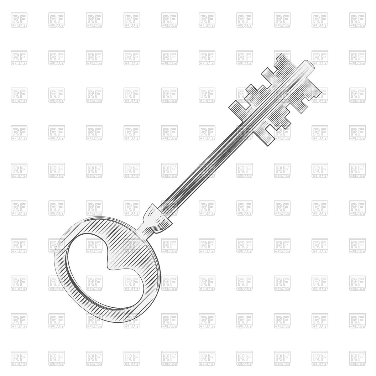 1200x1200 Vintage Key Vector Image Of Objects Zhukovskyi