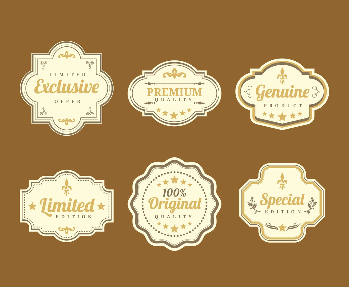 1136x936 Stylish Vintage Labels Vector Vector Art Graphics