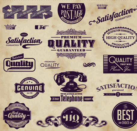 456x436 Vector Retro Label Design Images
