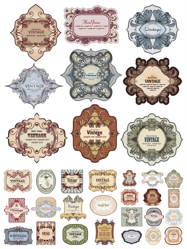 601x800 Vintage Labels Vector Vector Graphics Blog