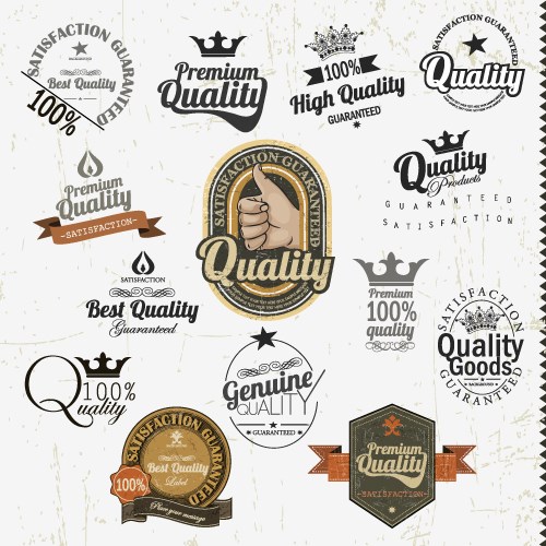 500x500 Set Of Vintage Badges Labels Vector Over Millions Vectors