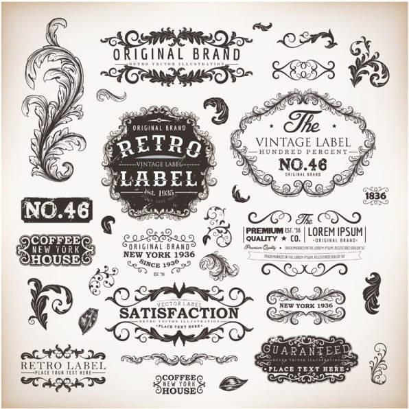 596x596 Vintage Labels And Borders Vector Free Vector In Adobe Illustrator