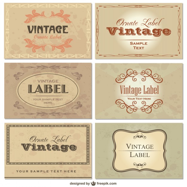 626x626 Elegant Vintage Labels Vector Free Download