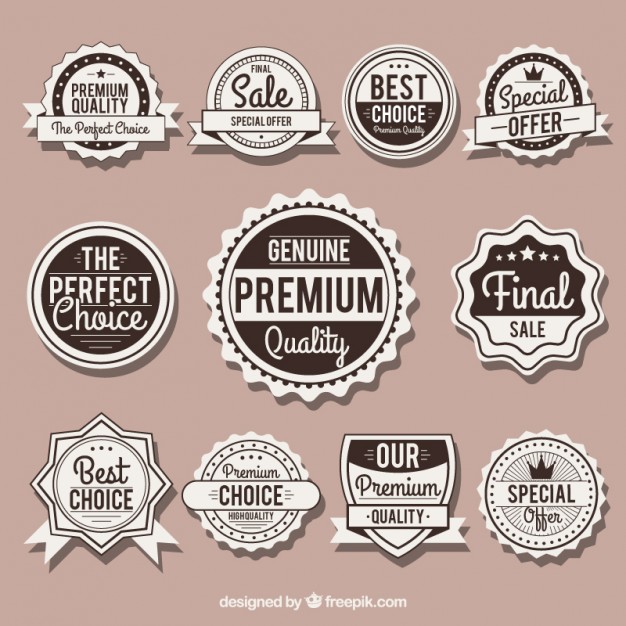 626x626 Premium Quality Vintage Labels Vector Free Download